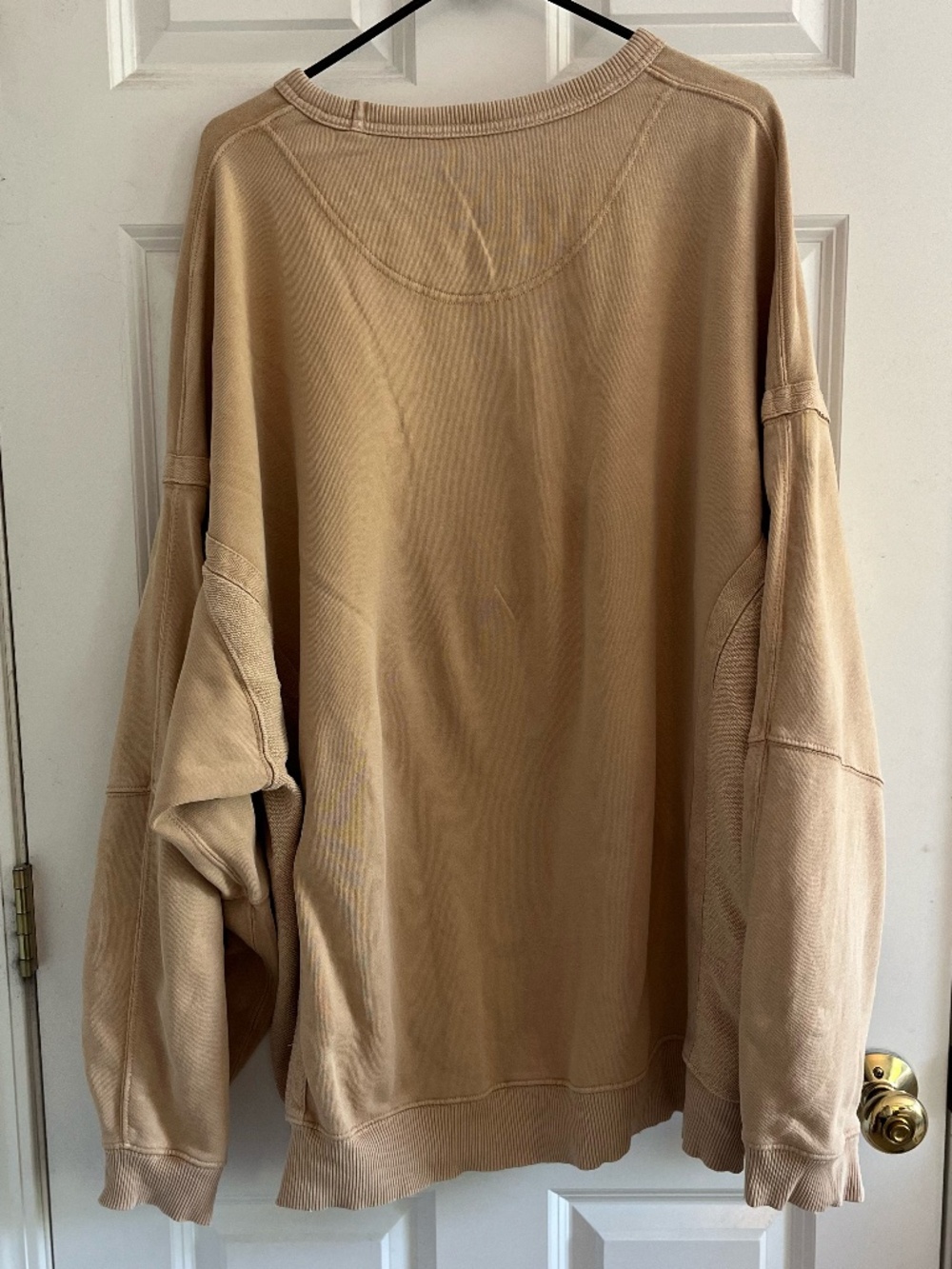 Aerie Women's Tan Oversized Crewneck Sweatshirt, 2X Plus Size - Picture 2 of 16